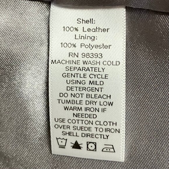 Dennis by Dennis Basso Women’s Size XS Beige Taupe Leather Jacket Full Zip NWT! - Picture 5 of 12